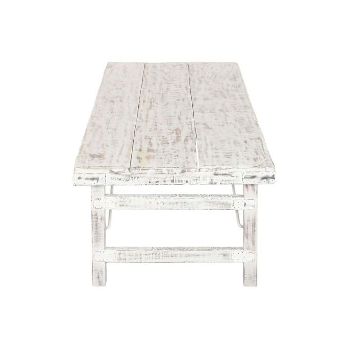 Table Basse - HOME ESPRIT - 148 x 69 x 47 cm - Blanc - Bois recyclé - Pliable