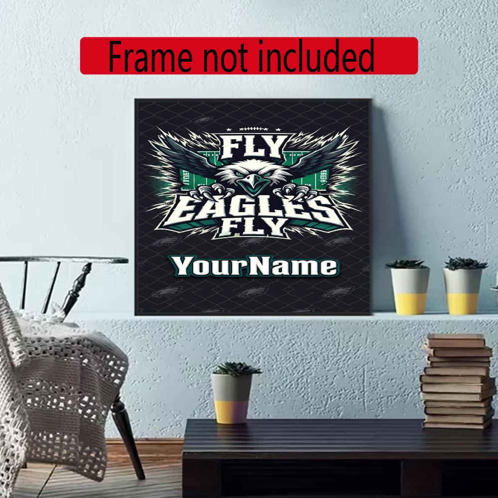 Philadelphia Eagles Personalized Name Diamond Paintings Mosaic Wall Round Diamond Art Painting Kits Embroidery Crystal Accessories Frameless
