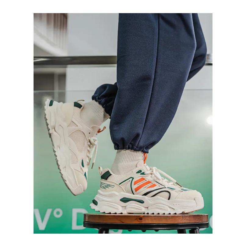 Men's Breathable Mesh Chunky Sneakers Fashion Non-slip Platform Dad Shoes