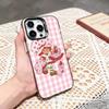 s-Strawberry Shortcake Phone Case For iPhone 17,16,15,14,13,12,11 Plus,Pro Max,XS,Colored silver phone case
