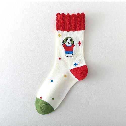 Korean Socks Female Cartoon Puppy Tube Socks Fashion All-match Dachshund Socks New Style