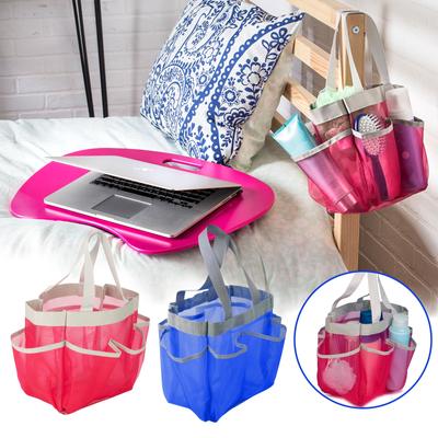 Double Handle Bathroom Bag 7 Compartment Storage Hanging Bag Wash Bag