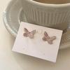 French Retro Colorful Enamel Butterfly Stud Earrings - Stylish, Chic, Versatile Design for Women
