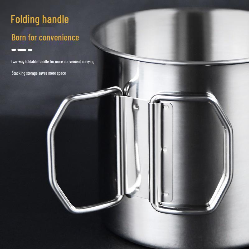 304 Stainless Steel Portable Folding Cup for Camping and Hiking