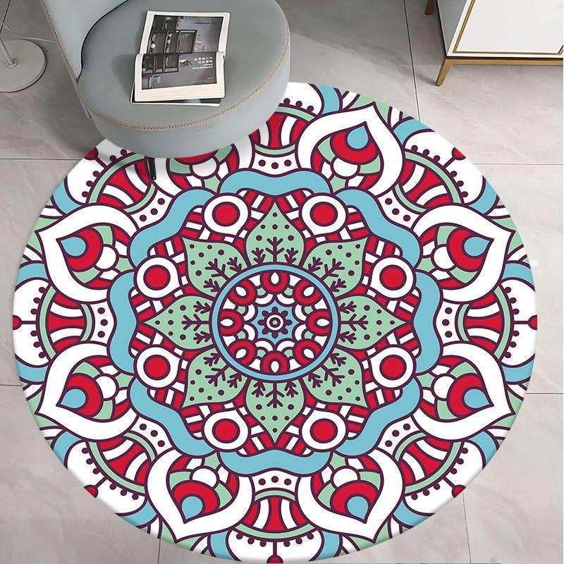 Round Carpet for Living Room Bed Room Floor Carpets Home Decor 3D Printed Rugs Anti-slip Mat