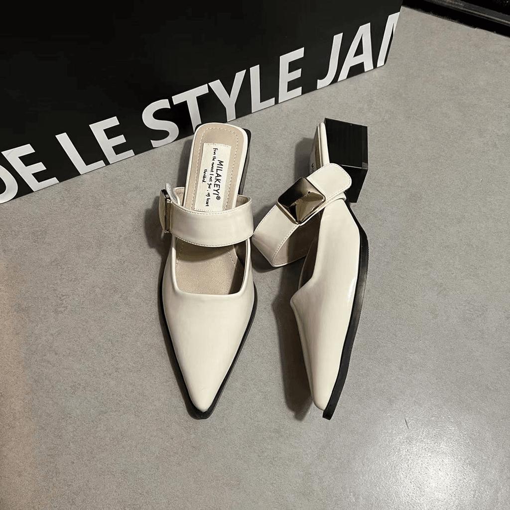 Fashion Women's Shoes 2025 Hot Sale Open Toe Women's Slippers outdoor Daily Slippers Women Square Toe concise low Heel Female Sandals