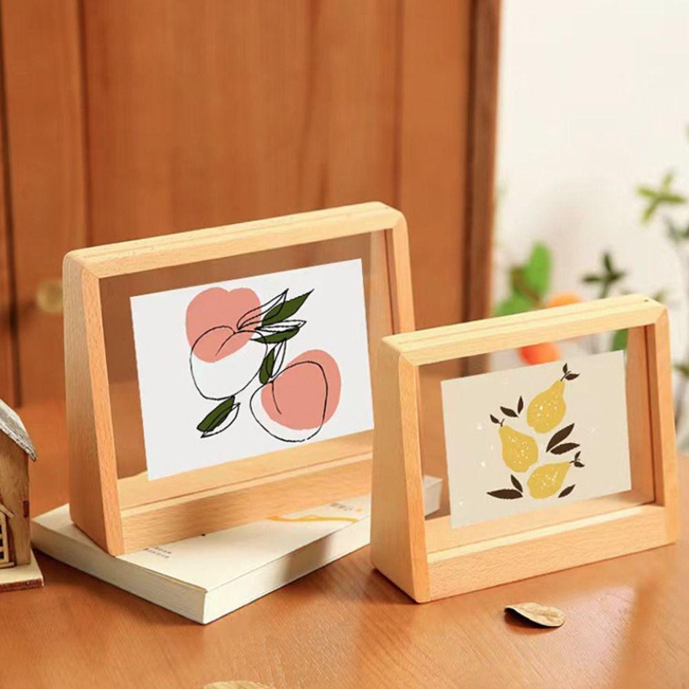 Wooden Photo Frame Stand Creative Photo Albums Desktop Decoration DIY Display Frame  Bedroom