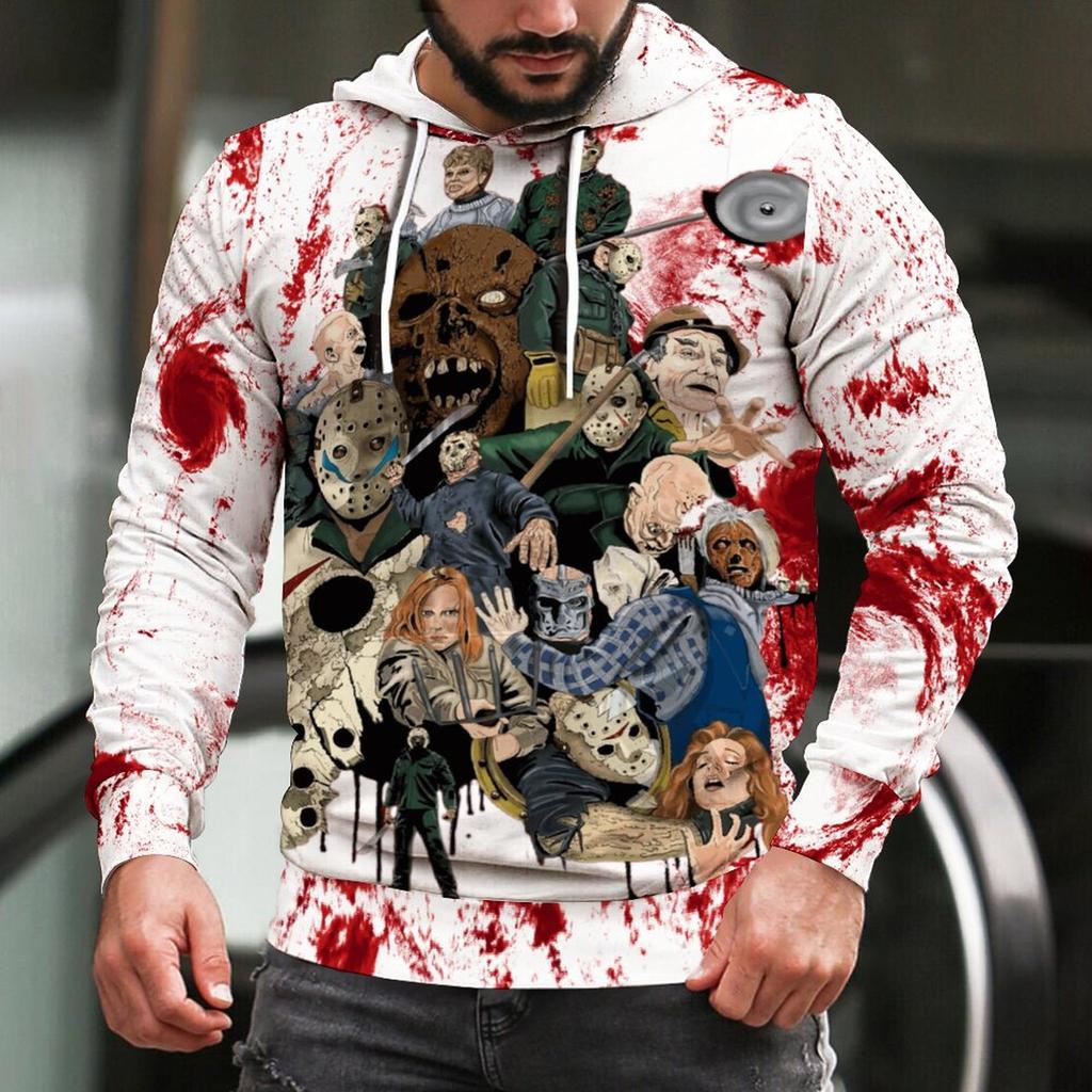 2022 neue Mode Horror Film Unisex Frauen Schwarz Hoodie Sweatshirts Halloween Michael Myers 3D Gedruckt Pullover Übergroßen Trainingsanzug