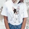 French Bulldog T Shirt Women 2025 T-Shirt Top Tee Shirts Femme Cartoon Harajuku Kawaii Korean Funny Ulzzang Clothes Tshirt