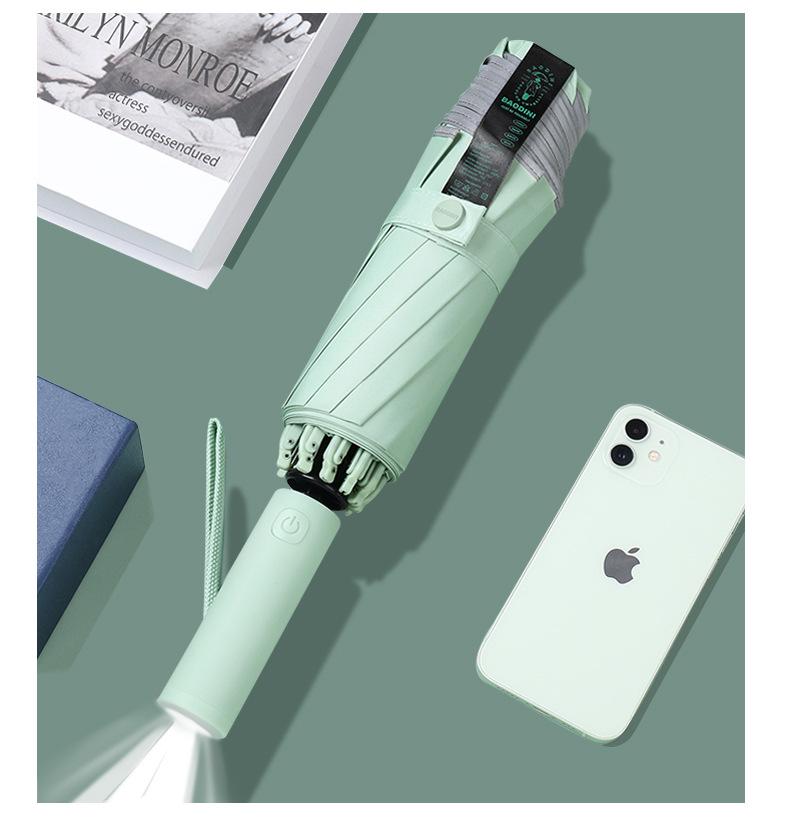 LED-Licht Sicherheitsreflektierender Winddichter Regenschirm für Männer & Frauen - Verstärkt, Groß & Verdickt für Geschäfts- & Sturmbedingungen