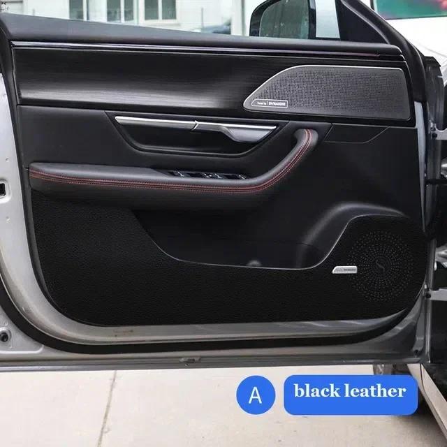 For Xpeng P7 2022 2023 2024 4Pcs Car Door Anti Kick Protection Pad Panel Alcan Tara Suede Auto Doors Anti-Dirty Cover Sticker
