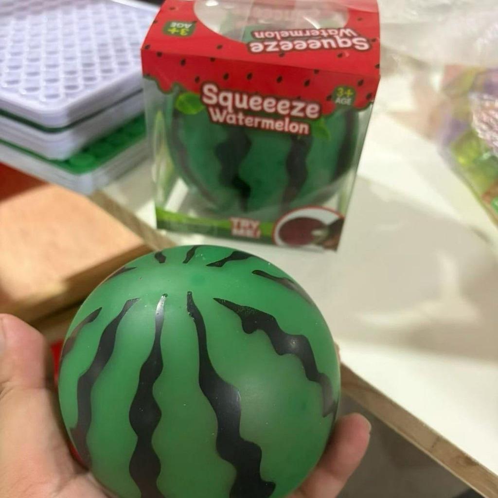 Watermelon Stress Relief Toy - Squishy Fluid Simulated Fruit Squeeze Ball