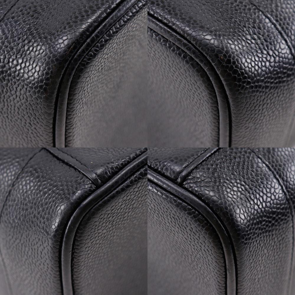 CHANEL Vanity Pouch A01998 COCO Mark black leather Women Used