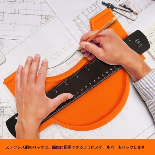 Contour Gauge, Woodworking Profiler, Multi-Function Copy Ruler, Measuring Tool, DIY Scribing Tool, Surveying Supplies (Size: 10 Inches)