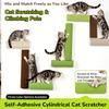 Cat Scratching Board Wall Mount Cat Climbing Frame Self-Adhesive Cat Scratching Post Kitten Wall Jump Platform Cat Toy Climbing Ladder Cat Climbing