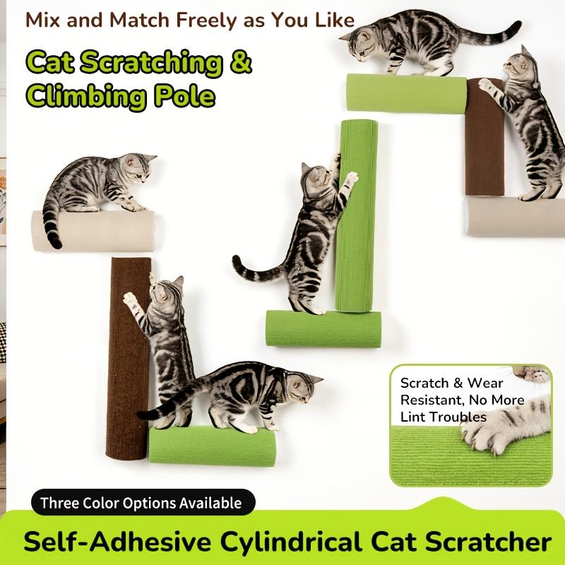 Cat Scratching Board Wall Mount Cat Climbing Frame Self-Adhesive Cat Scratching Post Kitten Wall Jump Platform Cat Toy Climbing Ladder Cat Climbing