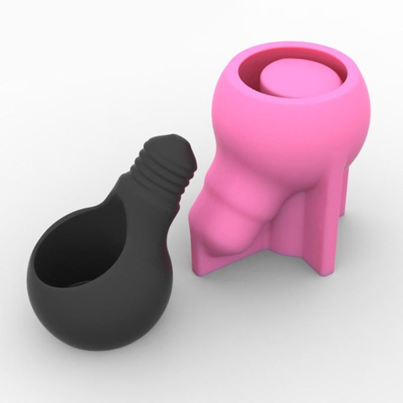 Lovely Cute Bulb Silicone Flower Pot Mold for Succulent Plants Pen Holder Mould Concrete Vase Holder Mold Novelty Gift