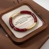 Bracelet Géométrique en Bambou Imprimé Léopard pour Femme - Accessoire de Mode Haut de Gamme
