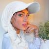 Curved Brim Baseball Cap Headscarf Solid Color Sun Hat Headwrap Turban Hat  For Cancer Patients