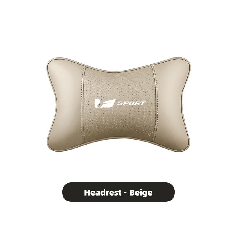 Car Leather Headrest Seat Waist Cushion Lumbar Pillow For Lexus F-SPORT ES RX NX LS UX LM LX GX LC RZ IS CT GS RC HS SC TX LBX