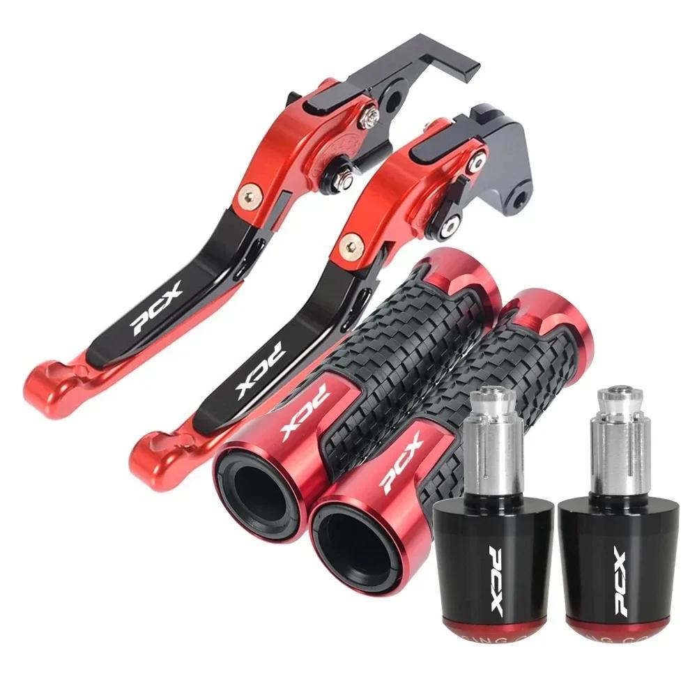 For Honda PCX 125 PCX125 PCX150 Motorcycle Adjustable Folding Brake Clutch Levers Handgrip Handlebar Grips Ends Accessories