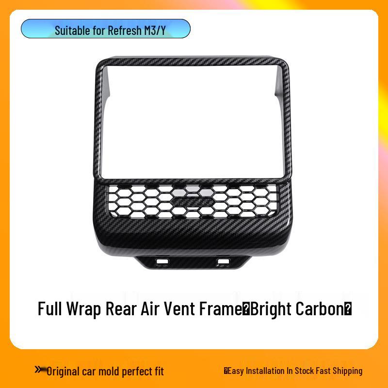 Tesla Model 3/Y Carbon Fiber Rear Vent Armrest Cover