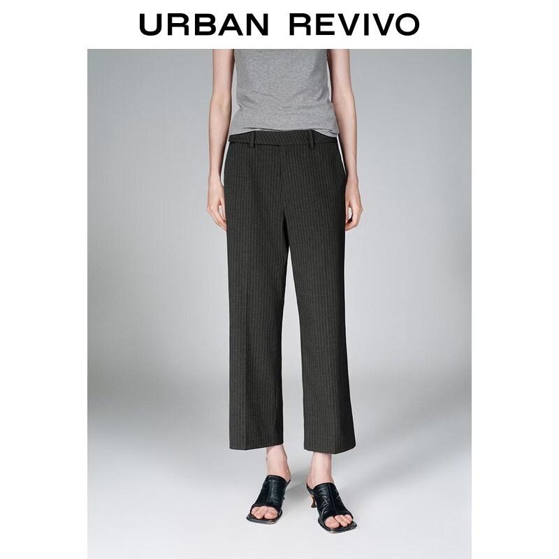 Women s Striped Straight-Leg Commuter Pants M