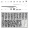 1000x Eyeglasses Repair Kit Nose Pad Replacement with Storage Box Stainless Steel Screws Tweezers