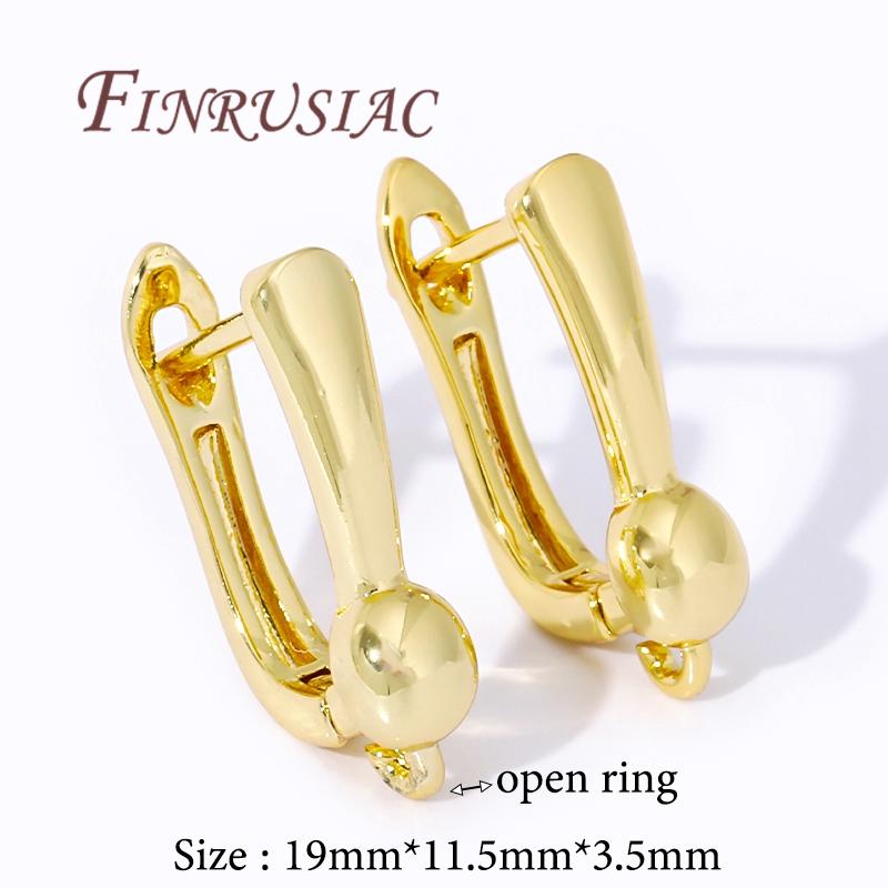 Multi Styles 18K Gold Plated Earwires Fasteners Earring Hooks Clasps Accessories For DIY Women's Anti-Allergy Earrings Making