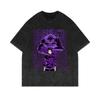 Jujutsu Kaisen Anime Gojo Satoru Graphic Print Tshirt Cotton Women Men Vintage Washed Harajuku Tees Loose Casual Oversized Tops