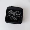 Shining Cherry Jewelry Storage Box Velvet Earrings Ring Storage Jewelry Case Partition Design Jewelry Display Organizer
