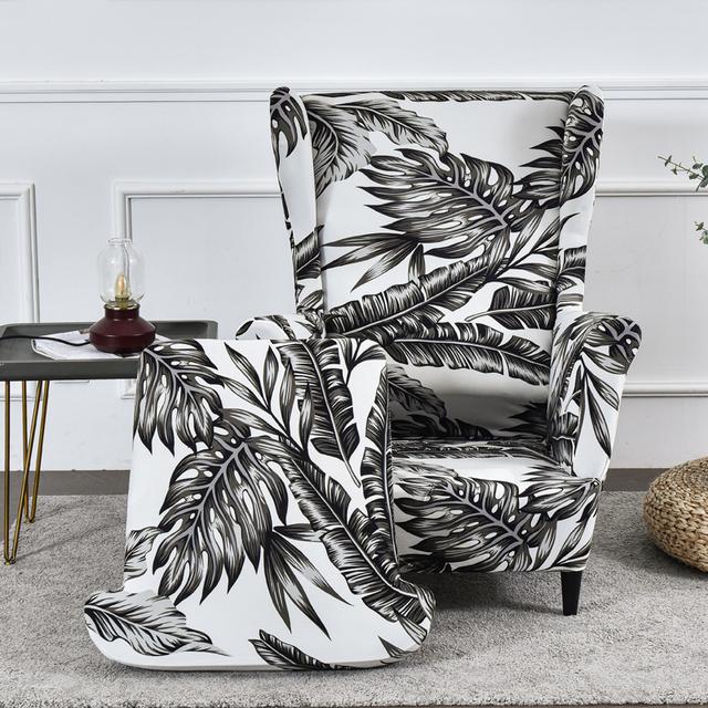 Stretch Wingback Stoel Sofa Hoes 1-Delige Sofa Hoes Meubelbeschermer Bank Zacht Met Elastische Onderkant 1 piece