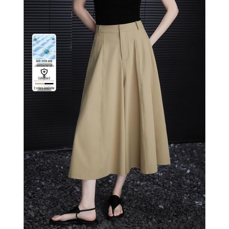 Demana Women s Anti-Mite Relaxed Fit Wide-Leg Cropped Casual Pants XL