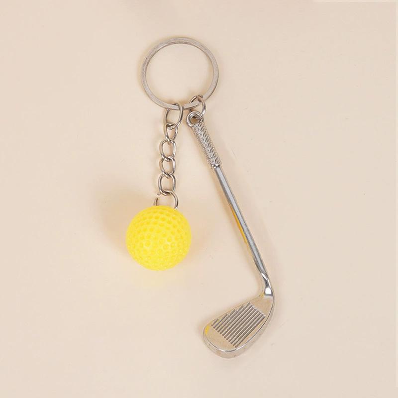 1PC Golf Ball for Kids Gifts Key Ring for Sport Lovers Key Holder Mini Metal Keychain Key Chain