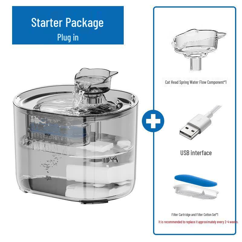 LISM Smart Transparent Pet Water Fountain