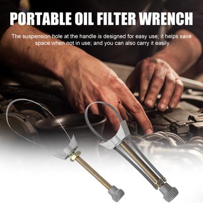 Chave de filtro de óleo Chave de remoção de filtro ajustável Alicate de serviço pesado para carros e caminhões 60 mm-120 mm de diâmetro Ferramenta universal de remoção de filtro de óleo para