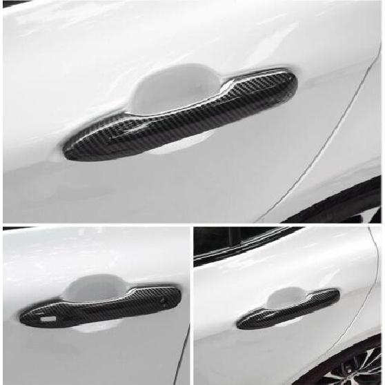 For  Toyota Corolla Hatchback Carbon Fiber Style Car Door Handle Cover Trim