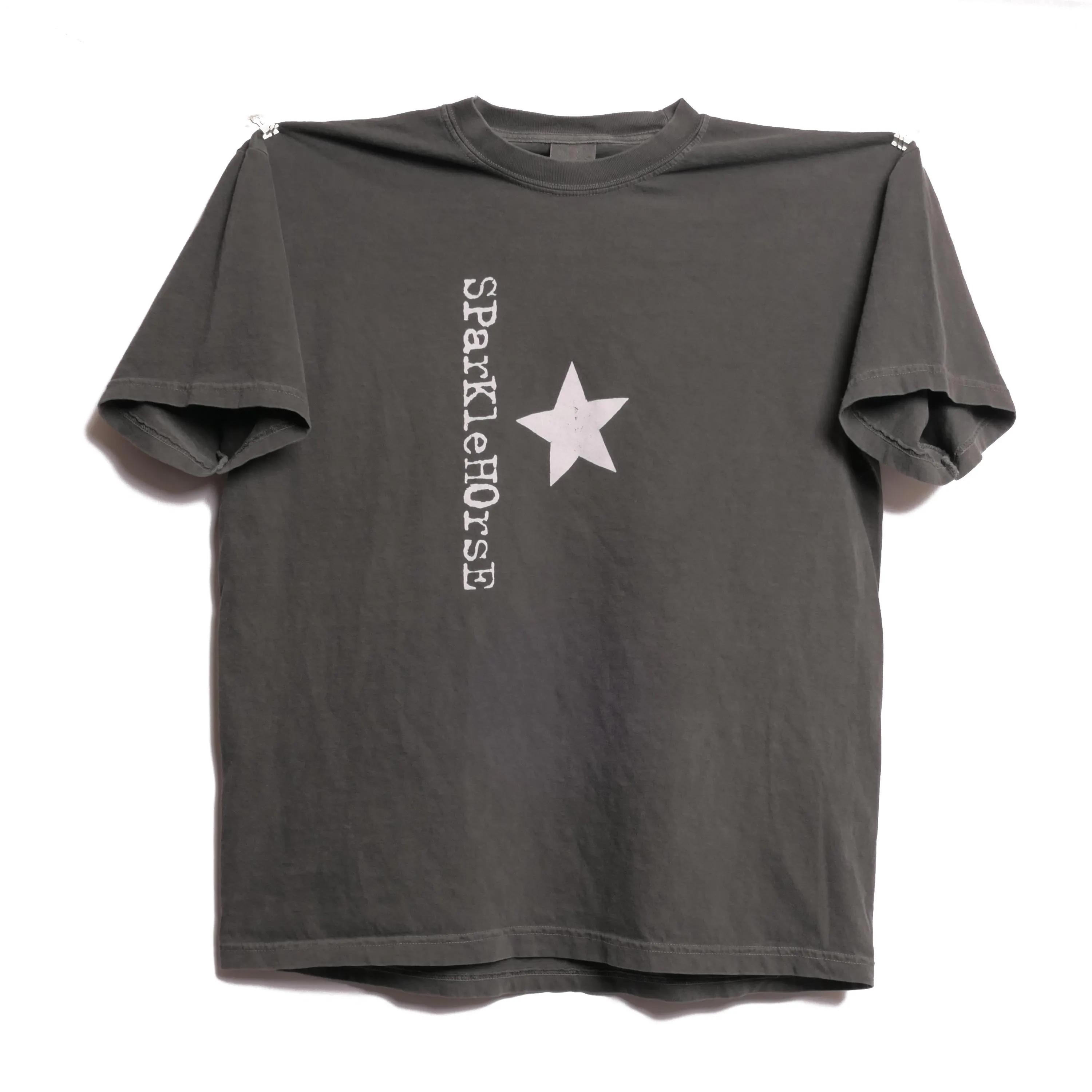2026 Summer Womens Vintage Sparklehorse Band TShirt Unisex Cotton and Breathable Short Sleeve Oversized Loose Casual S