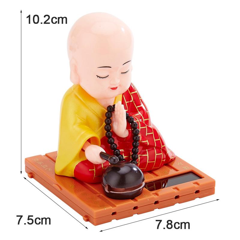 Solární hračka buddhistický mnich postava Tančící houpačka postava Model hračky Dashboard