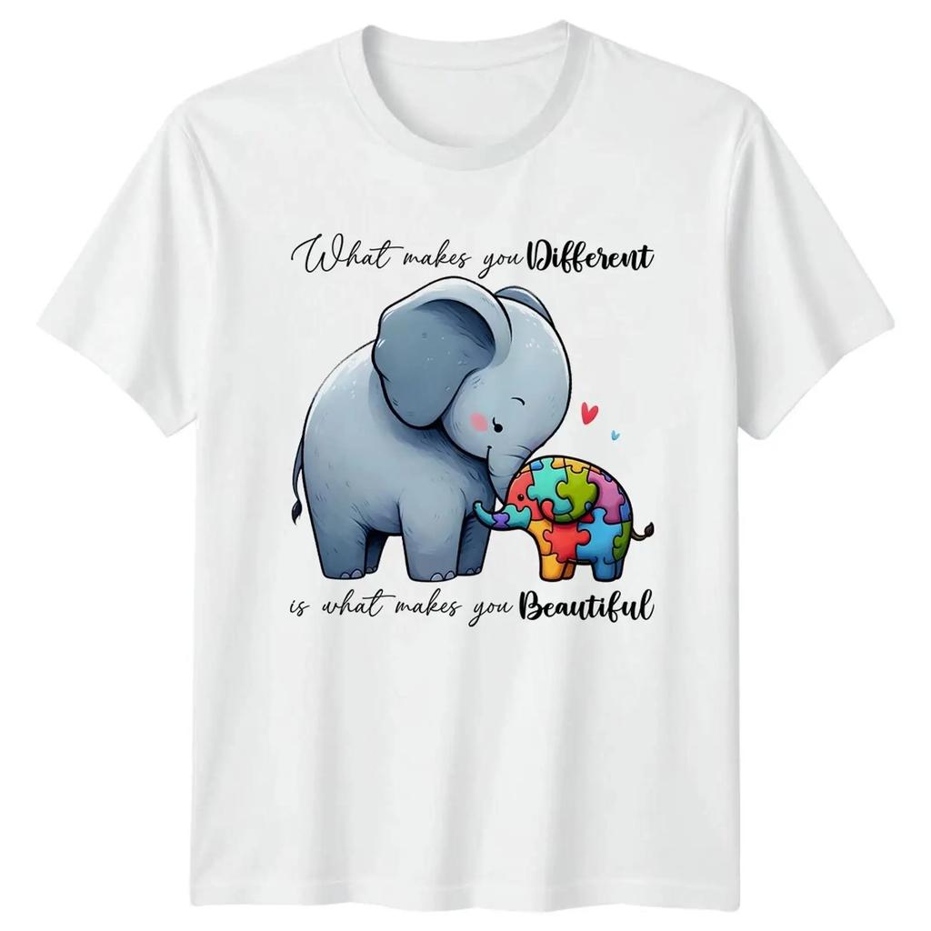 Autism Elephant What Makes You Different T Shirt Ist Das Was Sie Ausmacht Vintage Streetwear Homme Soft Stylish