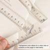 uxcell 15cm Metric Plastic Straight Ruler with Wavy Lines, Clear Measuring Tool for Classroom, Home, and Office Use, 2 Rulers In 1 Set