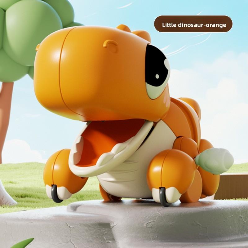 Dinosaur Crawl Toy With Chain Mechanism For Baby Development And Early Learning