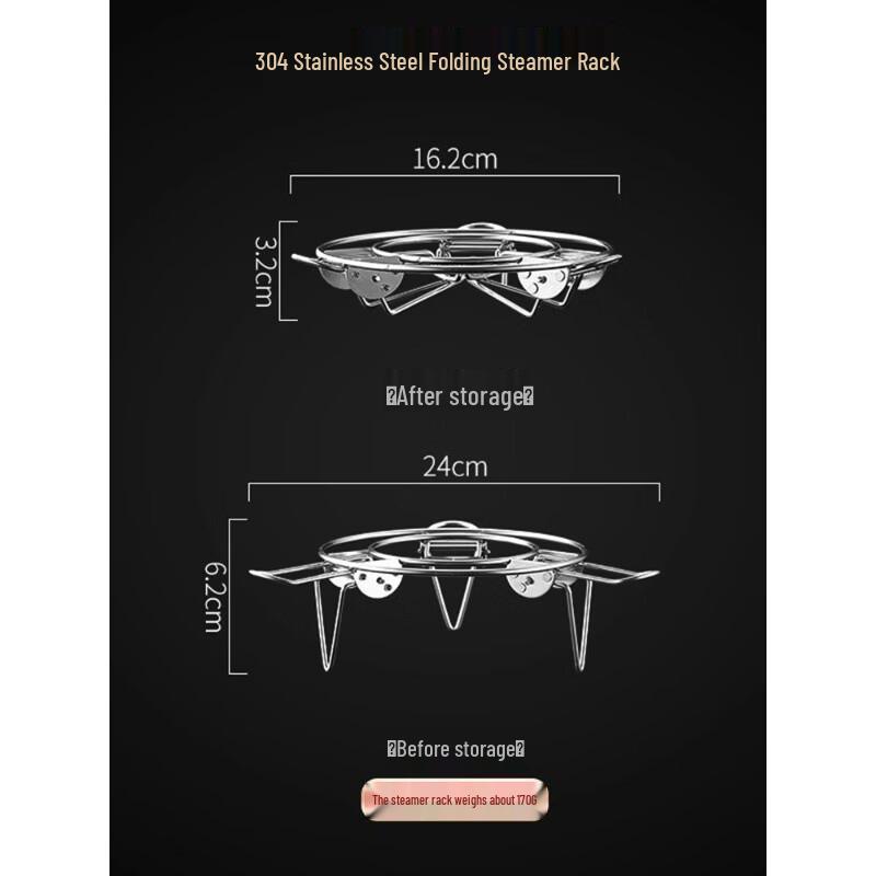 Multi-functional Foldable Steaming Rack
