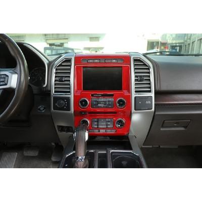 Rám krytu panelu navigace GPS středové konzole pro Ford F150 2015- Červený