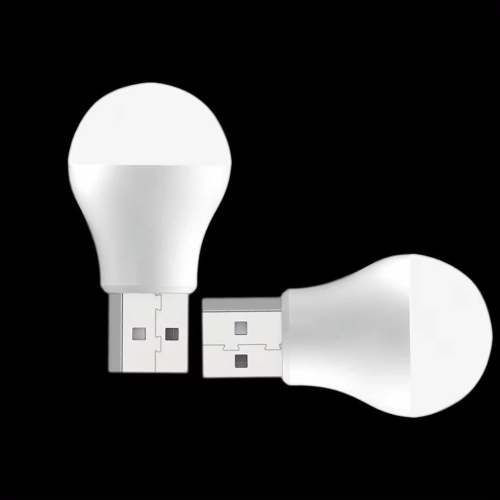 4 stk USB-plugglampe Datamaskin Mobil Strømlading USB Liten boklamper LED Øyebeskyttelse Leselys Lite rundt lys Nattlys