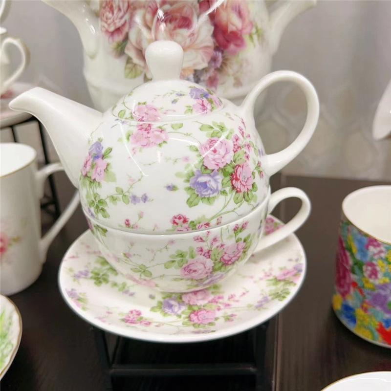 European Ceramic Mother and Child Pot Afternoon Tea Set with High Appearance Coffee Cup Flower Tea Cup Creative Tea Pot Set