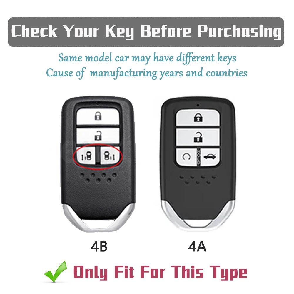 4 Buttons Car Key Case Cover for Honda CR-V Accord Civic Fit HR-V Odyssey Elysion Stepwgn Pilot TPU Key Protector Key Chains