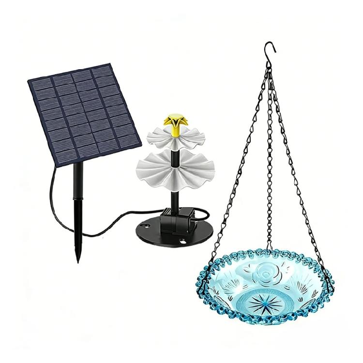 

Visible Sun Powered Bird Attracting Water Unit With 3 Meter Wire And Space Saving Hanging arrange 1