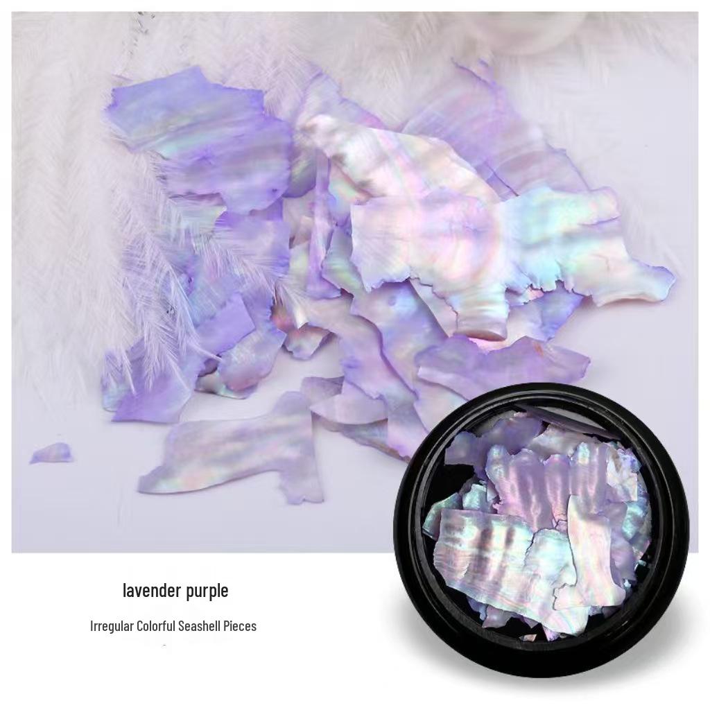 Ultra-Thin Iridescent Seashell Nail Art Fragments
