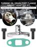 Aluminum Turbo Oil Drain Outlet Flange Gasket Adapter Set 10AN Fitting for T3 T4 T35 T40 T60 T70